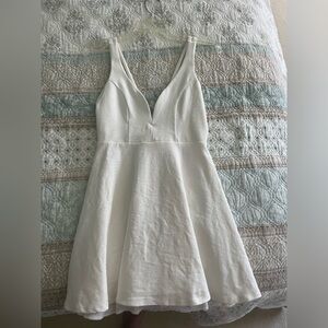 Lulu's White Sleeveless Mini Dress